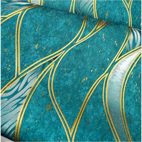 Wallpaper Modern 3D biru, dekorasi rumah tahan air Vinyl PVC 3D kertas dinding gelombang air untuk ruang tamu kamar tidur latar belakang dinding