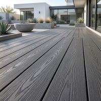 Vente directe d'usine Wpc Jardin Patio Revêtement de sol extérieur Bois Plastique Terrasse Carreaux Lisse Brossé Noyer Teck Érable Parc