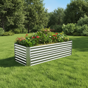 Jardinera Profunda para Vegetales, la Mejor Opción, Cama de Jardín Elevada de Metal con Fondo Abierto para Facilitar la Plantación - Product Image 1