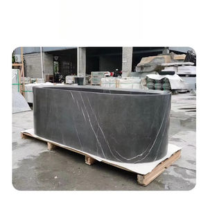 อ่างอาบน้ำหินอ่อนคาลาคัตต้าแบบมันเงา ดีไซน์ใหม่ หรูหรา สำหรับห้องน้ำโรงงาน - Product Image 3