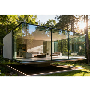 Chất lượng cao nhôm cách âm tác động đôi Ba kính sàn Trần cố định cửa sổ kính lớn hình ảnh cửa sổ cho ngôi nhà - Product Image 1