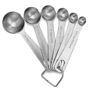 7-Pieces đo cup + 6-Pieces Đo muỗng thép không gỉ nấu ăn đo ly và Thìa bộ - Product Image 6