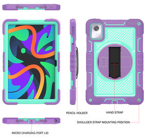 เคสกันกระแทกสำหรับ Lenovo Tab 11 นิ้ว รุ่น Heavy Duty ทนทาน พร้อมขาตั้งในตัวและป้องกันการตกหล่น - Product Image 6
