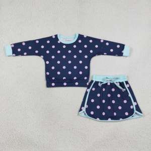 En stock : Ensembles de vêtements pour enfants, jupes-shorts à pois mignons pour petites filles, tenues de yoga, de jeu et de tennis - Product Image 3