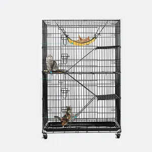Box per animali domestici in metallo con gabbia per animali con scale a rampa