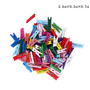 Petites pinces <span class=keywords><strong>à</strong></span> <span class=keywords><strong>linge</strong></span> en bois colorées, mini-pinces en bois pour mur photo, cadeaux de fête et projets artistiques DIY - Product Image 3