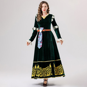 Alta calidad Brave Princess Merida disfraces de Halloween para adultos mujeres película Cosplay princesa vestido - Product Image 4