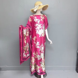 Ankara baskı Flowy Kaftan kadın elbise şifon Chiffon ka elmas boudress elbise afrika kadın Kaftan elbise afrika Dashiki elbise - Product Image 6