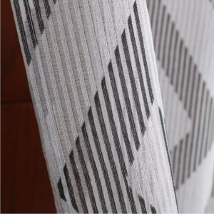 Sheer Vải Voile Grommet Rèm Cửa Sổ Thích Hợp Cho Phòng Khách Phòng Ngủ Kim Cương Hình Ngang Sọc Rèm - Product Image 5