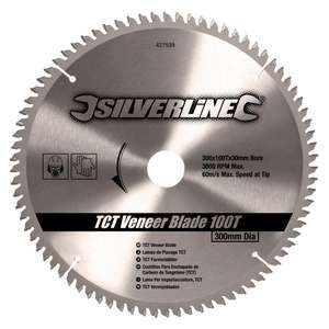 Silverline TCT Hoja De Chapa 100T 300x30-25, 20, 16mm Anillos - Product Image 1