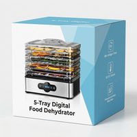 5-laags roestvrijstalen voedseldroger, energiezuinige fruit- en groentedroger met automatische uitschakeling voor jerky, kruiden & huisdiertreats