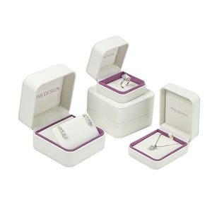 <span class=keywords><strong>Romi</strong></span> elegante color blanco con marco colorido adecuado para exhibir joyas de oro plateado Kits de caja de embalaje de regalo cosmético - Product Image 2