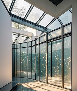 <span class=keywords><strong>Véranda</strong></span> triangulaire moderne sur mesure <span class=keywords><strong>pour</strong></span> extérieur, avec toit incliné, serre en verre trempé, fenêtre de toit, solarium <span class=keywords><strong>pour</strong></span> hôtel - Product Image 2