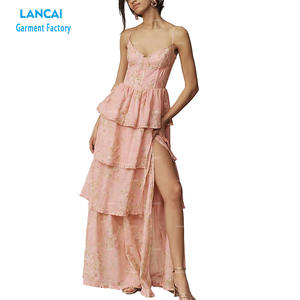 ชุดเดรสสำหรับผู้หญิงชุดเดรสสายรัดพิมพ์ลายสง่างาม - Product Image 2