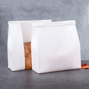 Sacs à pain en kraft personnalisés avec fenêtre, en papier résistant à l'huile, pour pain grillé, gardent le pain frais, compostables - Product Image 6