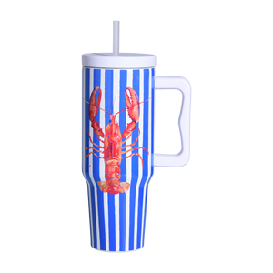 Vaso Térmico de <span class=keywords><strong>Acero</strong></span> <span class=keywords><strong>Inoxidable</strong></span> de 40 oz, Libre de BPA, a Prueba de Fugas, con Asa y Pajita, para Auto y Oficina - Product Image 1