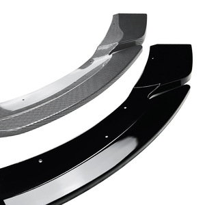 Amp-Z Front Bumper Lip Splitter Carbon Fiber Texture Piano Black For Mercedes-Benz A-Class W177 2023 A180 A200 A35 AMG - Product Image 5