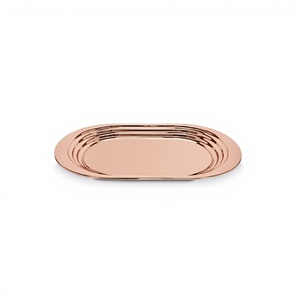 Plateau alimentaire en métal au design admirable, de qualité supérieure, de forme ovale, pour servir des dattes, idéal pour les meilleures ventes - Product Image 1