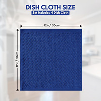 Serviettes de cuisine en tissu gaufré en coton, motif rayé, super absorbantes, séchage rapide