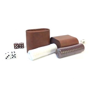 Jeux de Dames et de Backgammon de Luxe Personnalisés de Haute Qualité avec Dés Colorés pour les Jeux d'Échecs - Product Image 2