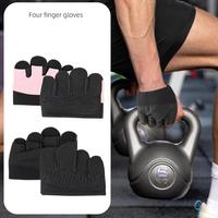 Gants de fitness unisexes à fermeture magnétique, antidérapants, demi-doigts, design quatre doigts, absorbants la transpiration, respirants, en polyester