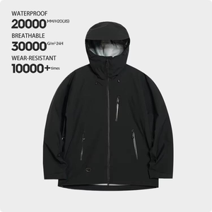 OEM ODM transpirable Reversible 3XL chaqueta impermeable fina <span class=keywords><strong>Hardshell</strong></span> para hombres mujeres otoño senderismo actividades al aire libre cremallera recubierta - Product Image 3