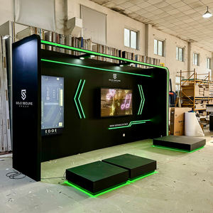 Stand de Exhibición de Alta Gama para ISC West, 10x20 pies, Stand Modular de Madera con Iluminación LED, Diseño Elegante para Ferias Comerciales - Product Image 1