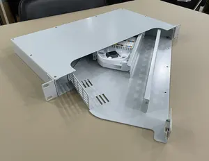 Patch panel in fibra ottica a 24 porte con cassetto scorrevole per montaggio su Rack con vassoio di giunzione patch panel in fibra ottica a 48 core rotante