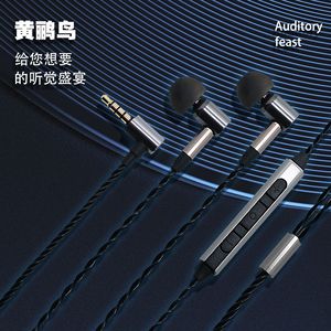 Auriculares con cable Yellowbird In Ear de 3,5 mm, metálicos, con micrófono, graves de alta fidelidad para juegos y escucha de música - Product Image 1