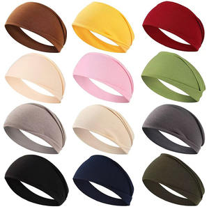 سعر المصنع مباشرة لون ثابت مرونة البوليستر اليوغا اللياقة البدنية عيد الميلاد الرياضة عقال العصابة مع شعار مخصص النساء - Product Image 3