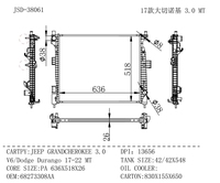 Winsee Motorkühler für JEEP GRAND CHEROKEE 3.0 V6 Dodge Durango Kühler 68273308AA 68244867AA MT Kühler-Ersatzteile