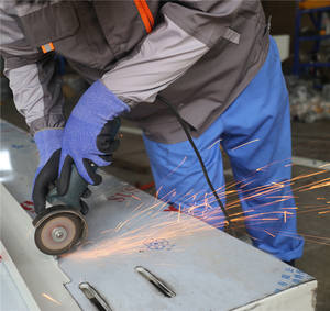 NMSHIELD Ansi <span class=keywords><strong>Cut</strong></span> A3 Resistente a cortes Sandy Nitrile EN388 Corte Nivel 5 Seguridad Construcción Guantes de trabajo industrial - Product Image 4