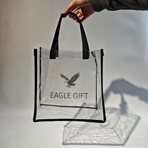 Sac de shopping personnalisé à double poignée, léger, réutilisable, emballage promotionnel, sac en PVC - Product Image 6