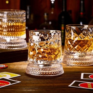 Vaso Giratorio de Whisky de Lujo - Vaso Giratorio con Base de Cristal y 8 Texturas, Vaso Resistente de 270 ml para Bar en Casa - Product Image 3