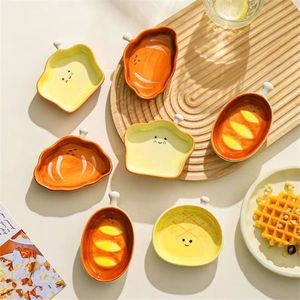 <span class=keywords><strong>Assiette</strong></span> en céramique mignonne en forme de pain, de qualité alimentaire, pour <span class=keywords><strong>la</strong></span> cuisine et les collations à <span class=keywords><strong>la</strong></span> maison - Product Image 1
