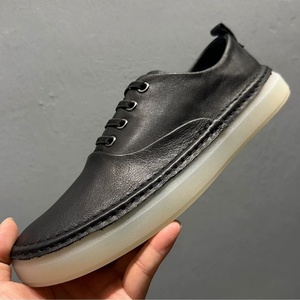 Chaussures décontractées pour hommes en cuir véritable rétro, respirantes, à lacets, à semelle souple et confortables pour la marche - Product Image 6