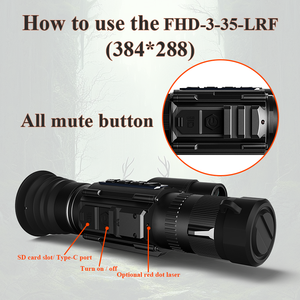 Wärmebildzielfernrohr mit WLAN und optischem Zoom für die Jagd, Entfernungsmessung und Videoaufzeichnung, mit <span class=keywords><strong>OEM</strong></span>-Wärmebildgerät-Visierhalterungen und Zubehör - Product Image 4