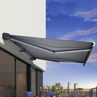 Pergola rétractable personnalisée, toit pliant motorisé électrique, couverture de patio, auvent demi-cassette