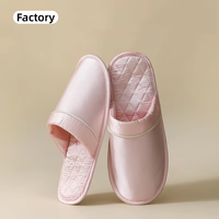 Pantoufles d'hôtel en satin, douces, confortables, luxueuses, en fausse soie, pantoufles d'intérieur, semelle antidérapante pour la maison