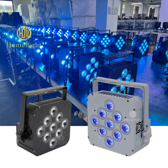 Wedding Portable Wireless DJ Uplights 9*18W RGBWAUV 6in1 Battery Par Light with Phone DMX Control