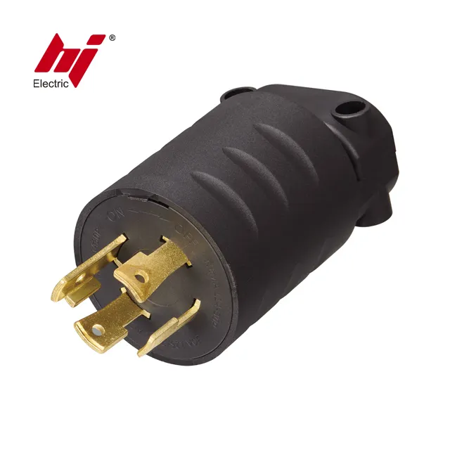 UL Được Liệt Kê NEMA L14-30P Máy Phát Điện Cắm 30 Amp 4 Prong Công Nghiệp Lớp Khóa Nam Cắm Nối Đất Loại