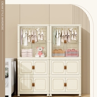 Organiseurs de rangement en plastique durables et écologiques XJH, design minimaliste, pliables et repliables, pour vêtements et chaussures