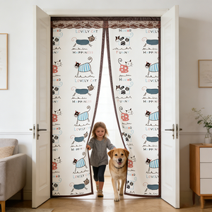 Puerta de Malla <span class=keywords><strong>Antimosquitos</strong></span> de Poliéster de Alta Calidad. Cortina Magnética Silenciosa Que Se Puede Instalar Sin Perforar Agujeros. - Product Image 2