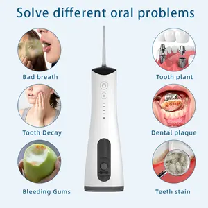 SIILLK profesional portátil recargable dientes limpieza agua Flosser cuidado bucal 4 modos irrigador Dental