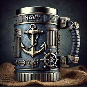 Mug militaire 3D transfrontalier personnalisé, tasse à café/eau, verre à vin commémoratif militaire, artisanat en résine - Product Image 1