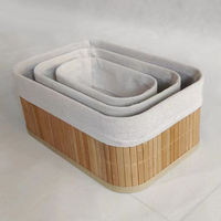 Panier de rangement en bambou tressé écologique Bobai Vintage - Organisateur multifonctionnel pour la maison et le bureau