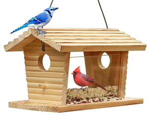Fsc ngoài trời DIY Cardinal sóc bằng chứng treo birdhouse nhà gỗ Bird Feeder - Product Image 3
