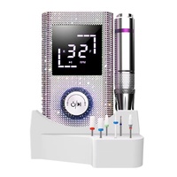 Machine à polir les ongles professionnelle rechargeable 45000 tr/min pour les ongles Lime électrique Affichage HD Stylo de manucure en métal Tour à ongles Ponceuse