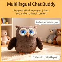 Oiseau hibou intelligent en peluche, robot interactif parlant, WIFI, dialogue vocal, jouet éducatif, compagnon, rechargeable, cadeau pour enfants