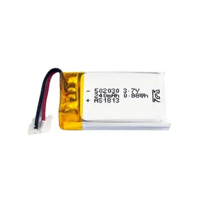 UL1642 CB KC batterie li-po certifiée 502030 3.7v 240mah 250mah batteries lithium ion polymère pour GPS
